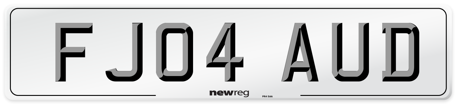 FJ04 AUD Number Plate from New Reg
